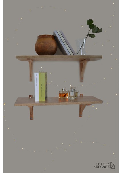 Duvar Rafı (2’li Sonoma Mdf Lam Raf (Ahşap Ayaklı))