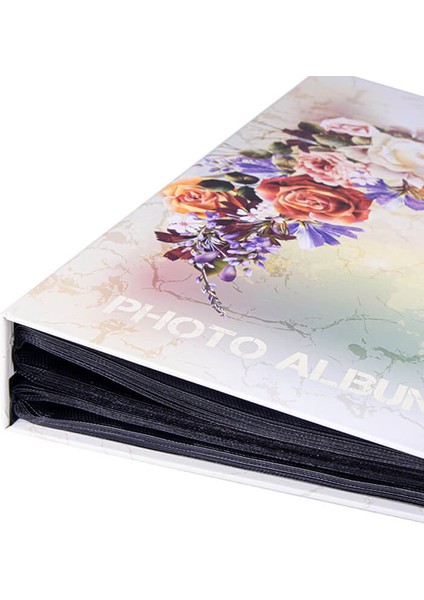 RS307 Fotoğraf Albümü 10x15cm 300 Fotoğraf Kapasiteli Gelin Buketi Desenli Lüks Albüm