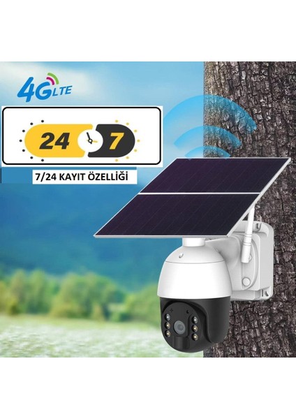 Wificam Plus 4g Sim Kartlı Solar Kamera 7/24 Kayıt Alan Ilk 4g Solar Kamera