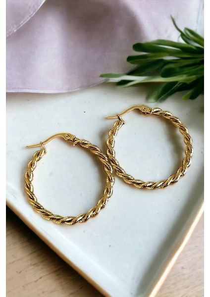 Burgu Gold Halka Çelik Küpe fiyatları