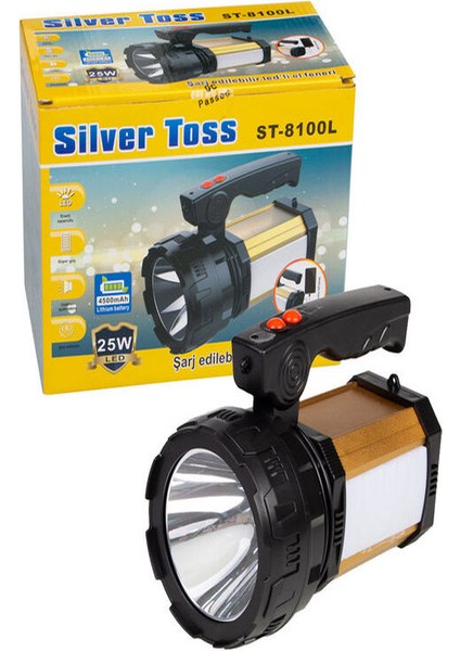 Silver Toss El Feneri Şarjlı LED Projektör Tipi 26W+1LED ST8100L 1005