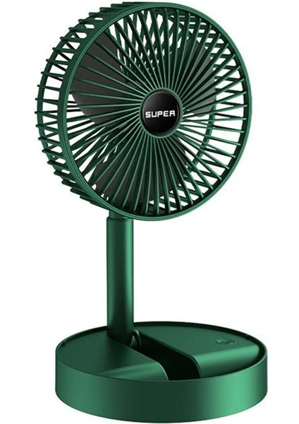 Pratik Taşınabilir Fan ve Katlanabilir Masaüstü Telefon Standlı Şarjlı Teleskopik Soğutuculu Vantilatör