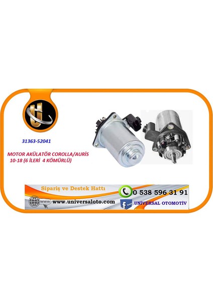 Motor Akülatör Corolla 10-18/auris (6 Ileri