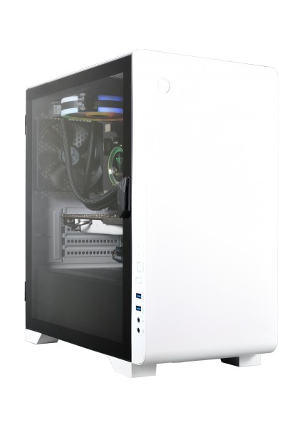 Gamdıas Mars E2, 500W, Tempered Glass,  White Edition, Micro Atx Gamıng Kasa