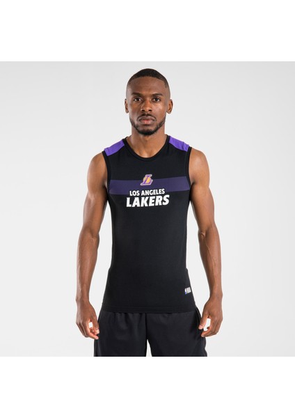 Tarmak Nba Los Angeles Lakers Erkek Basketbol Içliği - Siyah - Ut500