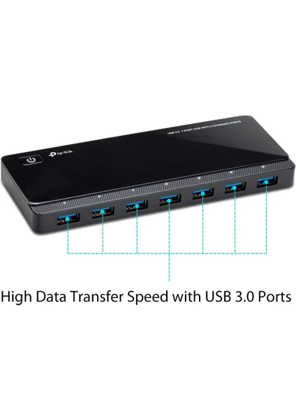 UH720 7 Port (2 Şarj Portu) 5gbps USB 3.0 Hub (Adaptörlü)