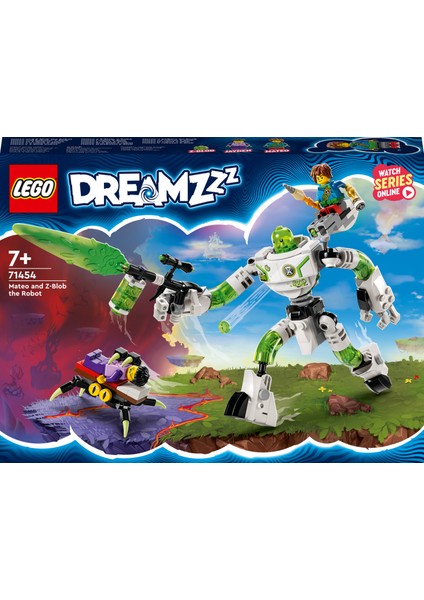 DREAMZzz™ Mateo ve Robot Z-Blob 71454 - 7 Yaş ve Üzeri Macera Sever Çocuklar için LEGO DREAMZzz™ Karakterleri İçeren Yaratıcı Oyuncak Yapım Seti (237 Parça)