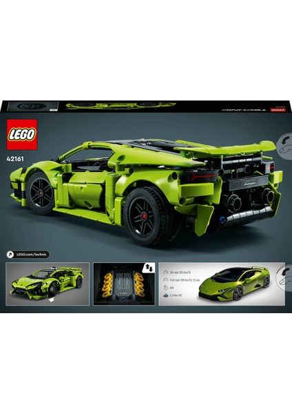 Technic Lamborghini Huracán Tecnica 42161 - Oyuncak Süper Spor Arabaları Seven 9 Yaş ve Üzeri Çocuklar Için Yaratıcı Oyuncak Yapım Seti (806 Parça)