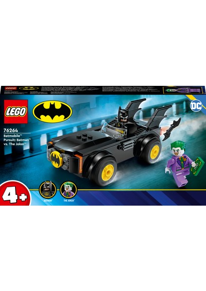 LEGO® DC Batmobile™ Takibi: DC Batman™ Joker™’e Karşı 76264 - 4 Yaş ve Üzeri Çocuklar için Süper Kahraman Aksiyonu içeren Yaratıcı Oyuncak Yapım Seti (54 Parça)