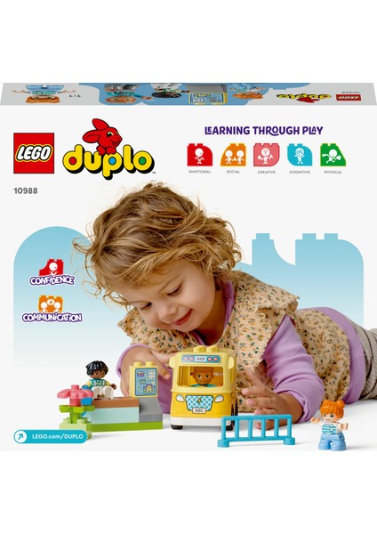 Duplo® Kasabası Otobüs Yolculuğu 10988 - 2 Yaş ve Üzeri Küçük Çocuklar Için Eğitici ve Yaratıcı Oyuncak Yapım Seti (16 Parça)