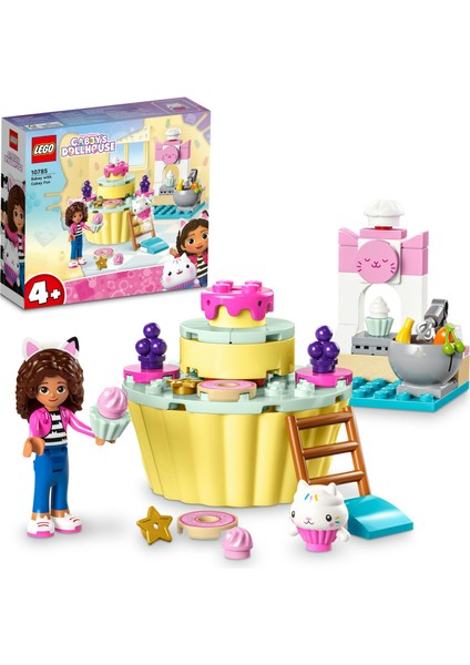 Kekedi ile Pasta Eğlencesi 10785 - 4 Yaş ve Üzeri Gabby's Dollhouse Hayranları için Küçük Oyuncak Mutfak İçeren Yaratıcı Oyuncak Yapım Seti (58 Parça)