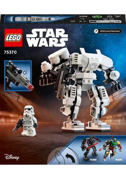 Star Wars™ Stormtrooper™ Robotu 75370 - 6 Yaş ve Üzeri Çocuklar için Yaratıcı Oyuncak Yapım Seti (138 Parça)