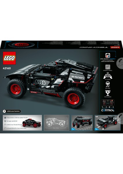 Technic Audi Rs Q E-Tron 42160 - 10 Yaş ve Üzeri Uzaktan Kumandalı Ralli Arabalarını Seven Çocuklar Için Yaratıcı Oyuncak Yapım Seti (914 Parça)