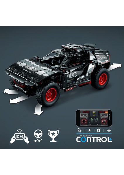 Technic Audi Rs Q E-Tron 42160 - 10 Yaş ve Üzeri Uzaktan Kumandalı Ralli Arabalarını Seven Çocuklar Için Yaratıcı Oyuncak Yapım Seti (914 Parça)