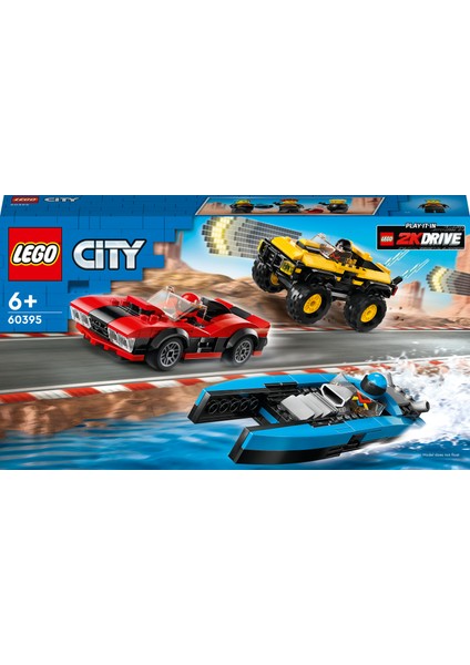 LEGO® City Kombo Yarış Paketi 60395 - 6 Yaş ve Üzeri Çocuklar ve LEGO® 2kdrıve Video Oyununun Hayranları Için Yaratıcı Oyuncak Yapım Seti (362 Parça)