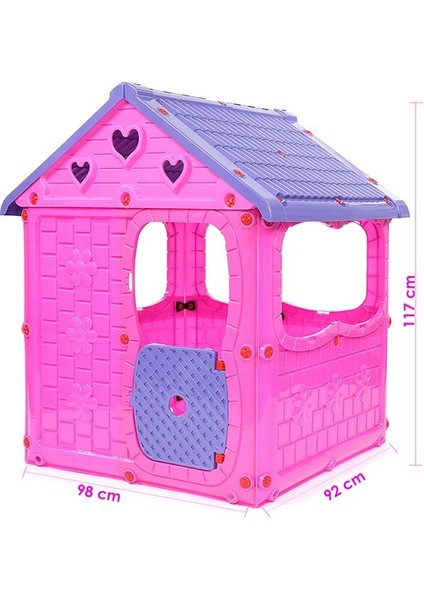 OSER DIŞ TİCARET Pembe Oyun Evi Kreş Anaokulu Çocuk Oyun Evi Plastik Anaokulu Bahçe Oyun Evi Modelleri