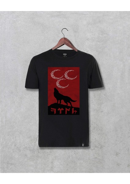 Türk Bozkurt Özel Tasarım Baskılı Unisex Tişört