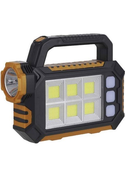 HS-8029-7-B 3 Çalışma Modlu 6 Cob Ledli Taşınabilir Solar Lamba