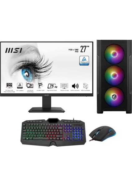 GO1849DS Intel Core i7 12700F 16GB 1TB SSD + 1TB HDD GT730 Windows 11 Pro 27" Masaüstü Bilgisayar