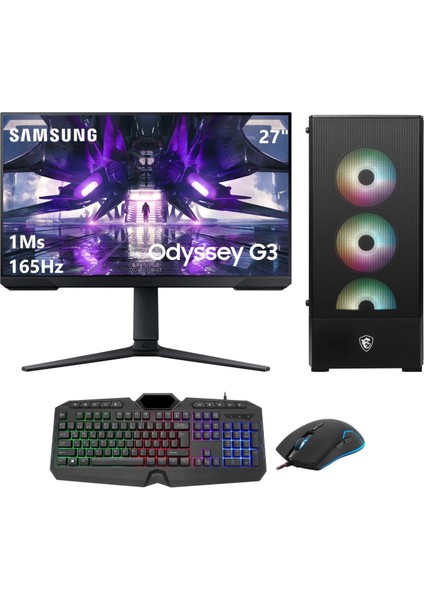GO2164DS Intel Core i7 12700F 16GB 1TB SSD + 2TB HDD RTX4070 Windows 11 Pro 27" Masaüstü Bilgisayar