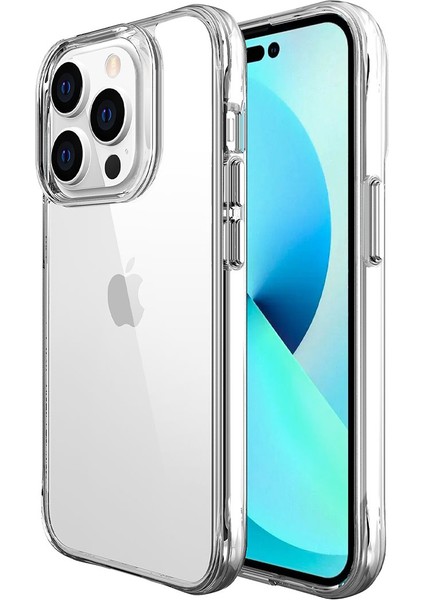 Apple iPhone 13 Pro Max Kılıf Şeffaf Ultra Ince Airbag Tasarımlı Vokka Kapak