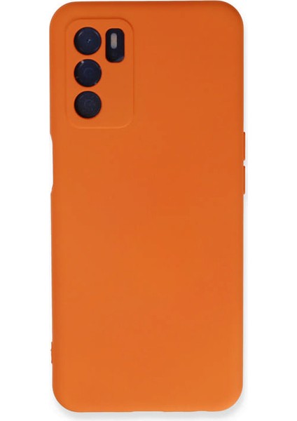 Oppo A16 Kılıf Nano Içi Kadife Silikon - Turuncu 300099