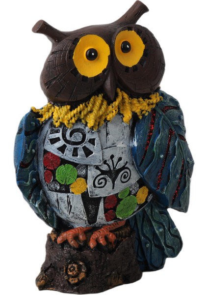 Yöresel Motifli Taşlı Baykuş Biblo Heykel Ev Ofis Yeni Yıl Hediyesi Dekor Konsol Vitrin Süsü SH12 fiyatları