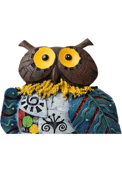 Yöresel Motifli Taşlı Baykuş Biblo Heykel Ev Ofis Yeni Yıl Hediyesi Dekor Konsol Vitrin Süsü SH12 indirimleri