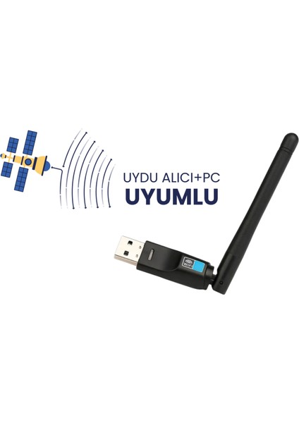 W-7 300MBPS USB Antenli Uydu Alıcılı+ Pc Wifi Kablosuz Alıcı Adaptör MTK7601 Chipset Wlan fiyatları