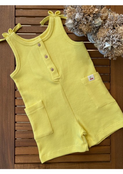 Babyaden Cepli Yumuşacık Pembe Sarı Kız Çocuk Bebek Tulum