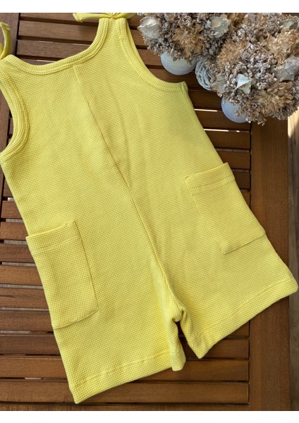 Babyaden Cepli Yumuşacık Pembe Sarı Kız Çocuk Bebek Tulum