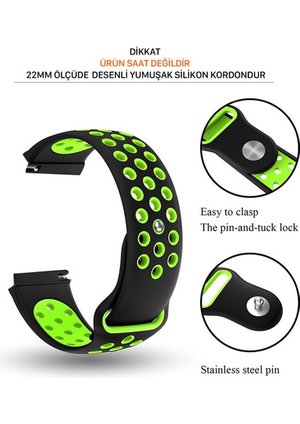 Huawei Watch Gt5 46mm Gt5 Pro Gt4 46mm Gt3 46mm Gt3 Pro Gt3 Se Gt2 Uyumlu Kordon Spor Delikli 22mm modelleri