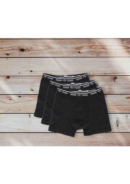 3'lü Likralı Pamuklu Boxer Seher