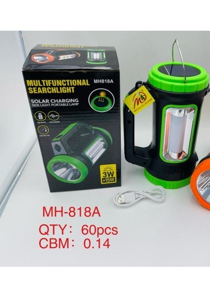Powermaster MH-818A Çok Fonksiyonlu Şarjlı Işıldak El Feneri 3W