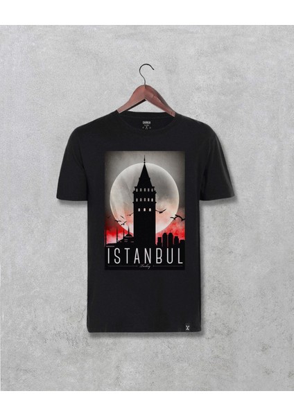 Istanbul Özel Tasarım Baskılı Unisex Tişört