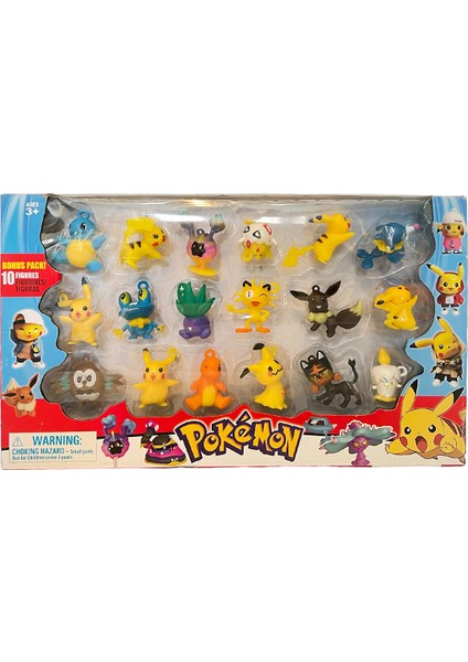 Pokemon Pikachu ve Diğerleri 18LI Karakter Oyuncak Seti