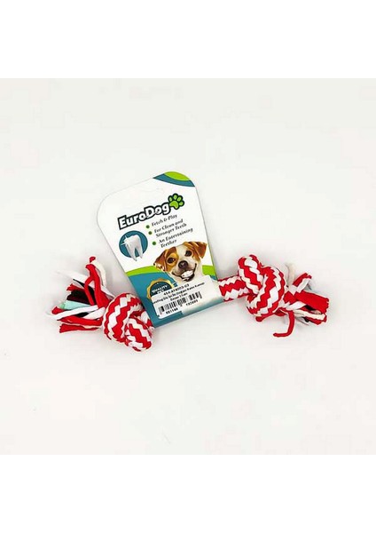 Diş Ipi Iki Düğüm Kalın Kırmızı Beyaz 15CM Nrmsa