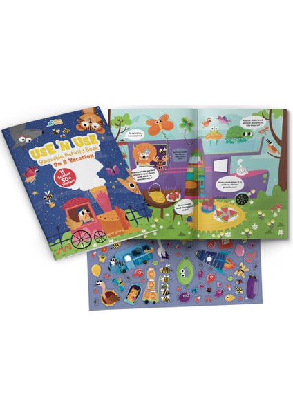 Use 'n Use Reusable Activity Book Süper Seti 4 Adet Tak Çıkar Çıkartmalı Aktivite Kitabı