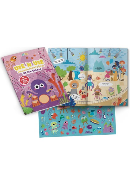 Use 'n Use Reusable Activity Book Süper Seti 4 Adet Tak Çıkar Çıkartmalı Aktivite Kitabı