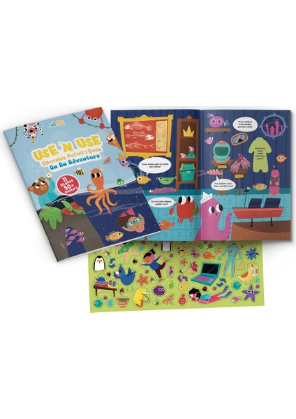 Use 'n Use Reusable Activity Book Süper Seti 4 Adet Tak Çıkar Çıkartmalı Aktivite Kitabı