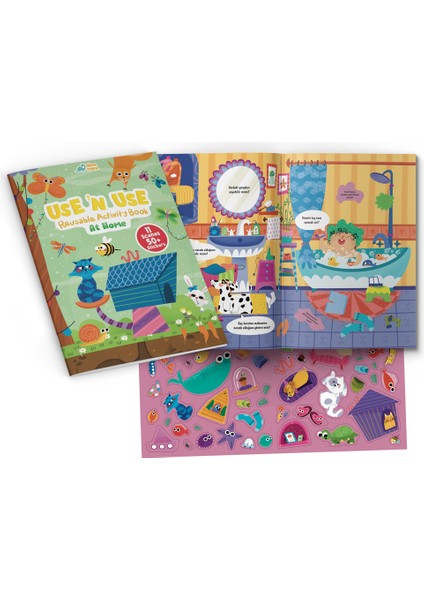 Use 'n Use Reusable Activity Book Süper Seti 4 Adet Tak Çıkar Çıkartmalı Aktivite Kitabı