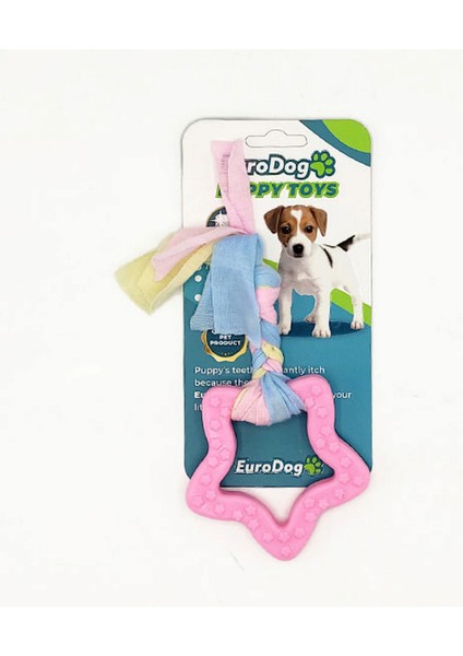 Puppy Toys Pembe Beşgen Diş Kaşıma Oyuncağı Nrmsa