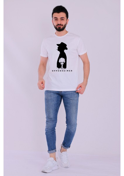 Oppenheimer Nükleer Beyaz Kısakol Erkek Tshirt fiyatları