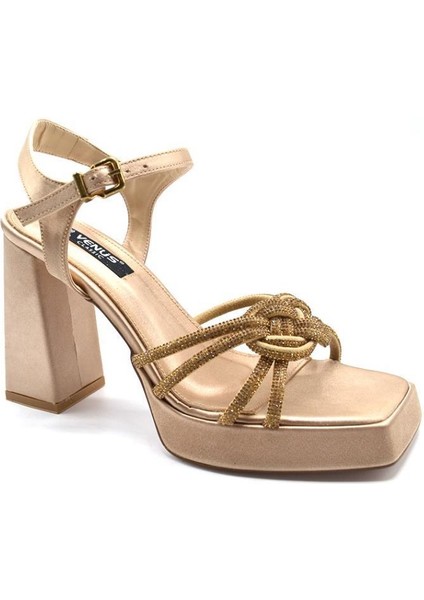 23101321Y Platform Topuk Taşlı Abiye Kadın Sandalet