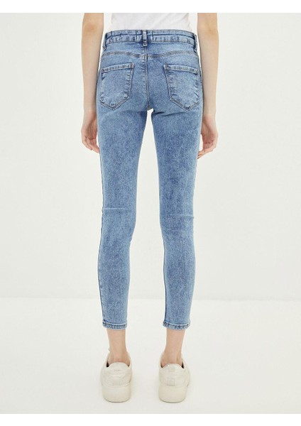 Lcw Jeans Normal Bel Skinny Fit Cep Detaylı Kadın Rodeo Jean Pantolon fırsatları