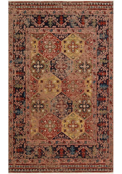 Anadolu 01 Multy Antik Desenli Yıkanabilir Kaymaz Tabanlı Etnik Kilim