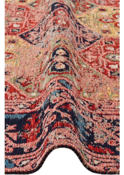 Anadolu 01 Multy Antik Desenli Yıkanabilir Kaymaz Tabanlı Etnik Kilim