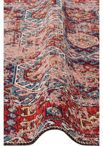 Anadolu 03 Multy Antik Desenli Yıkanabilir Kaymaz Tabanlı Etnik Kilim