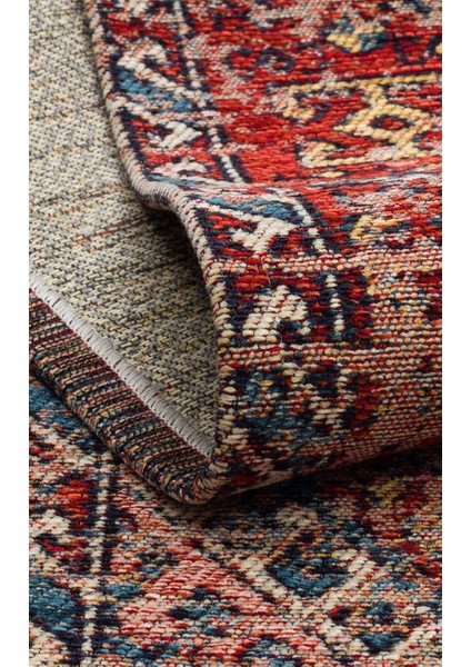 Anadolu 03 Multy Antik Desenli Yıkanabilir Kaymaz Tabanlı Etnik Kilim