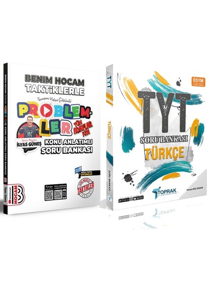 2024 TYT Problemler Soru ve Toprak TYT Türkçe Soru 2 Kitap Set